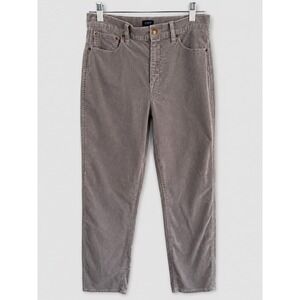 JCrew Corduroy Straight Leg Pants Womens 28 Taupe Greige Midrise Casual Trousers